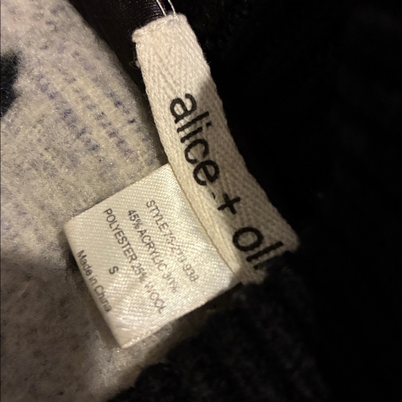 Alice + Olivia Diamond Print Wool Blend Jacket bomber hooded size small - Picture 8 of 10